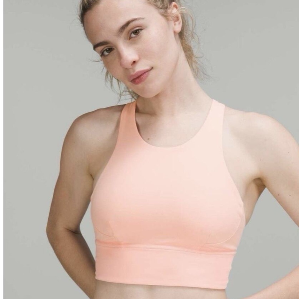 Lululemon Wunder Train Longline Bra dew pink Size 6 A/B cups